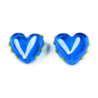 Transparent Handmade Bumpy Lampwork Beads Strands&nbsp;LAMP-T017-20-A01-1