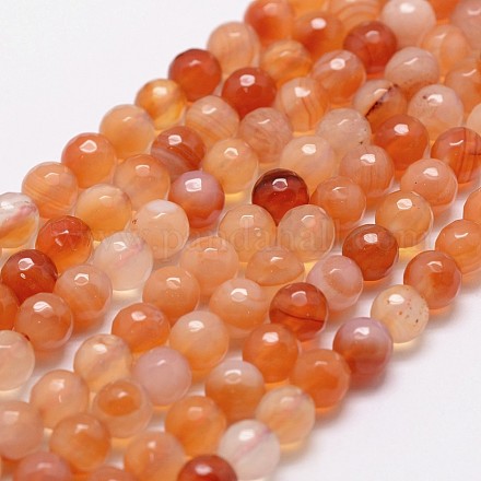 Natural Red Agate Beads Strands X-G-D840-34-4mm-1