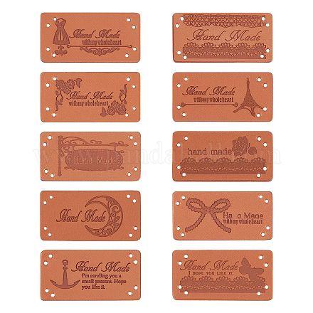 PU Leather Labels DIY-FG0001-32-1