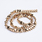 Electroplate Non-magnetic Synthetic Hematite Beads Strands, Rectangle, Light Gold Plated, 8x4x2mm, Hole: 1mm, about 98~102pcs/strand, 15.5 inch(39.5cm)