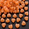 Imitation Jelly Acrylic Beads, Heart, Dark Orange, 8x8.5x5.5mm, Hole: 2.5mm, about 2030pcs/500g