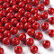 Opaque Acrylic Beads, Round, FireBrick, 8x7mm, Hole: 2mm, about 1745pcs/500g