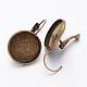 Brass Leverback Earring Settings&nbsp;KK-H024-AB-2
