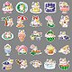 100Pcs Cat PET Stickers&nbsp;PW-WG73224-01-5