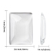 Transparent Rectangle Glass Cabochons&nbsp;GGLA-R025-25x18-2