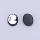 Resin Cameo Lady Head Cabochons&nbsp;CRES-WH0002-01A-2