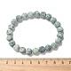 Natural Green Spot Jasper Bead Stretch Bracelets&nbsp;BJEW-K212-B-017-5