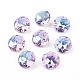 Pointed Back & Back Plated Glass Rhinestone Cabochons&nbsp;RGLA-J012-8mm-001VL-1