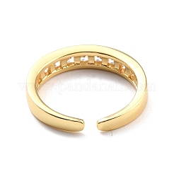 Clear Cubic Zirconia Open Cuff Ring for Women&nbsp;RJEW-C018-06G