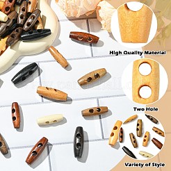 160Pcs 16 Styles Natural Wood Buttons&nbsp;FIND-CJ0004-42