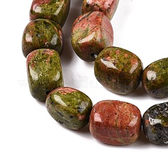 Natural Unakite Beads Strands&nbsp;G-T138-111