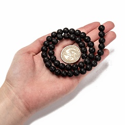 Natural Lava Rock Round Bead Strands&nbsp;G-M169-8mm-03