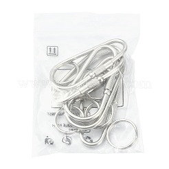 6Pcs 304 Stainless Steel Screw Carabiner Lock Charms&nbsp;STAS-FS0002-35