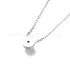 304 Stainless Steel Pendant Necklaces&nbsp;NJEW-I240-23P