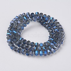 Electroplate Glass Beads Strands&nbsp;EGLA-L012-B-FR05