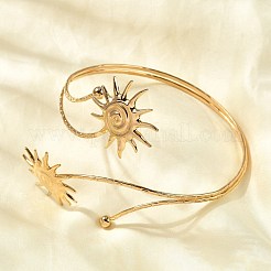 304 Stainless Steel Arm Cuff Bangles for Women&nbsp;BJEW-B152-01G-A