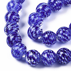 Transparent Handmade Lampwork Beads Strands&nbsp;LAMP-T007-21B