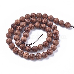 Wood Beads Strands&nbsp;WOOD-F008-03-C