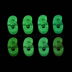 Luminous Frosted Transparent Acrylic Beads&nbsp;TACR-T029-21G