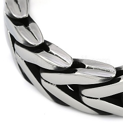 304 Stainless Steel Cuban Link Chain Bracelets for Men&nbsp;BJEW-B102-04AS
