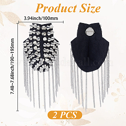 Vintage Iron Tassel Epaulette&nbsp;AJEW-CY0002-76P