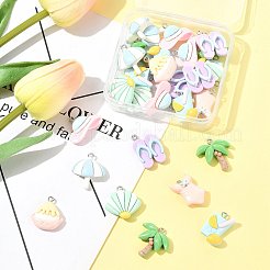 28Pcs 8 Styles Summer Theme Resin Pendants&nbsp;CRES-FS0001-23
