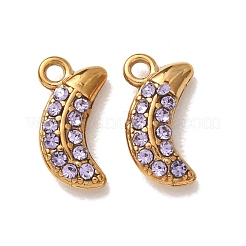 304 Stainless Steel Rhinestone Pendants&nbsp;STAS-L318-19G