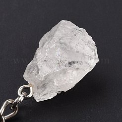 Natural Quartz Crystal Keychain&nbsp;G-E155-04P-01