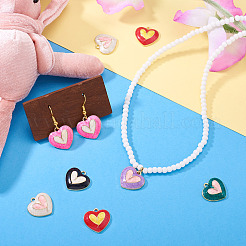 12Pcs 6 Colors Alloy Enamel Pendants&nbsp;FIND-TA0006-63