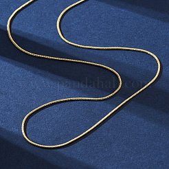 Brass Round Snake Chain Necklaces for Women&nbsp;NJEW-D302-15G