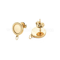 Ion Plating(IP) 304 Stainless Steel Stud Earring Findings&nbsp;STAS-N097-249LG