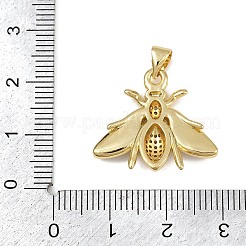 Brass Micro Pave Cubic Zirconia Pendants&nbsp;KK-D376-08G