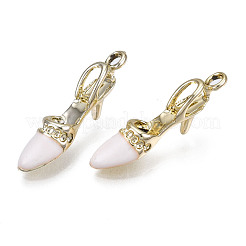 Rack Plating Alloy Enamel Pendant Rhinestone Settings&nbsp;ENAM-T011-133A