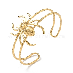 Halloween Spider 304 Stainless Steel Open Cuff Bangles&nbsp;SA-CBA0444-01G