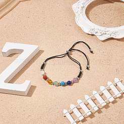 Natural & Synthetic Gemstone Round Beaded Bracelets&nbsp;BJEW-JB08716-02