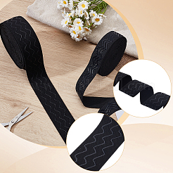10 Yards 2 Styles Polyester Non-Slip Silicone Gripper Elastic Band&nbsp;OCOR-GA0002