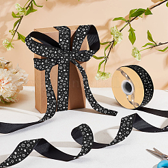 25 Yards Polyester Star Print Grosgrain Ribbon&nbsp;OCOR-PH0004-09