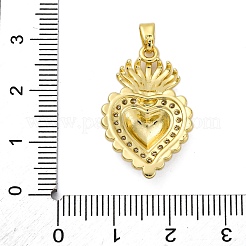 Brass Micro Pave Cubic Zirconia Pendants&nbsp;KK-V009-14G-01