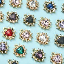 40Pcs 8 Colors Alloy Rhinestone Pendants&nbsp;RB-CJ0001-01