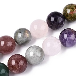 Natural Mixed Stone Round Beads Strands&nbsp;G-T142-65