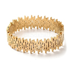 Vertical Stripes Hollow 304 Stainless Steel Bangles for Wmen&nbsp;BJEW-C078-03G