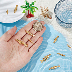 10Pcs 5 Styles Stainless Steel Pendants&nbsp;STAS-BC0004-33G