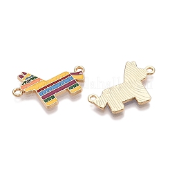 Rack Plating Alloy Enamel Colorful Mexican Donkey Connector Charms&nbsp;ENAM-N056-350G