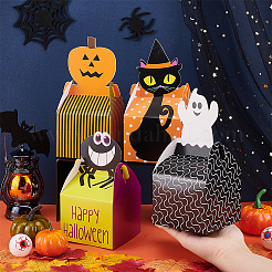32Pcs 4 Styles Halloween Themed Paper Candy Boxes&nbsp;CON-BC0007-04
