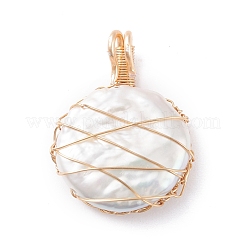 Natural Baroque Pearl Keshi Pearl Pendants&nbsp;PALLOY-JF00930