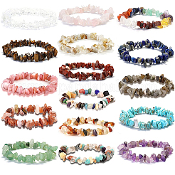 24 Styles Natural & Synthetic Mixed Gemstone Chip Beads&nbsp;G-PA0001-98