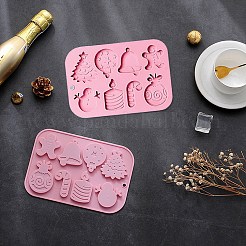 2Pcs DIY Christmas Theme Food Grade Silicone Molds&nbsp;DIY-CJ0002-13