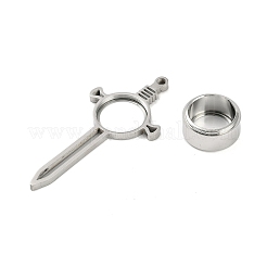 304 Stainless Stee Locket Big Pendants&nbsp;STAS-S132-09P-02