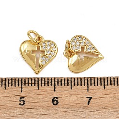 Brass Micro Pave Cubic Zirconia Pendants&nbsp;ZIRC-I367-01G-01