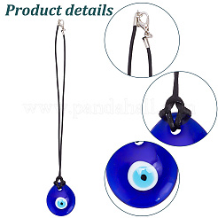 6Pcs 6 Styles Turkish Blue Evil Eye Glass Pendants Decorations&nbsp;HJEW-GO0001-05